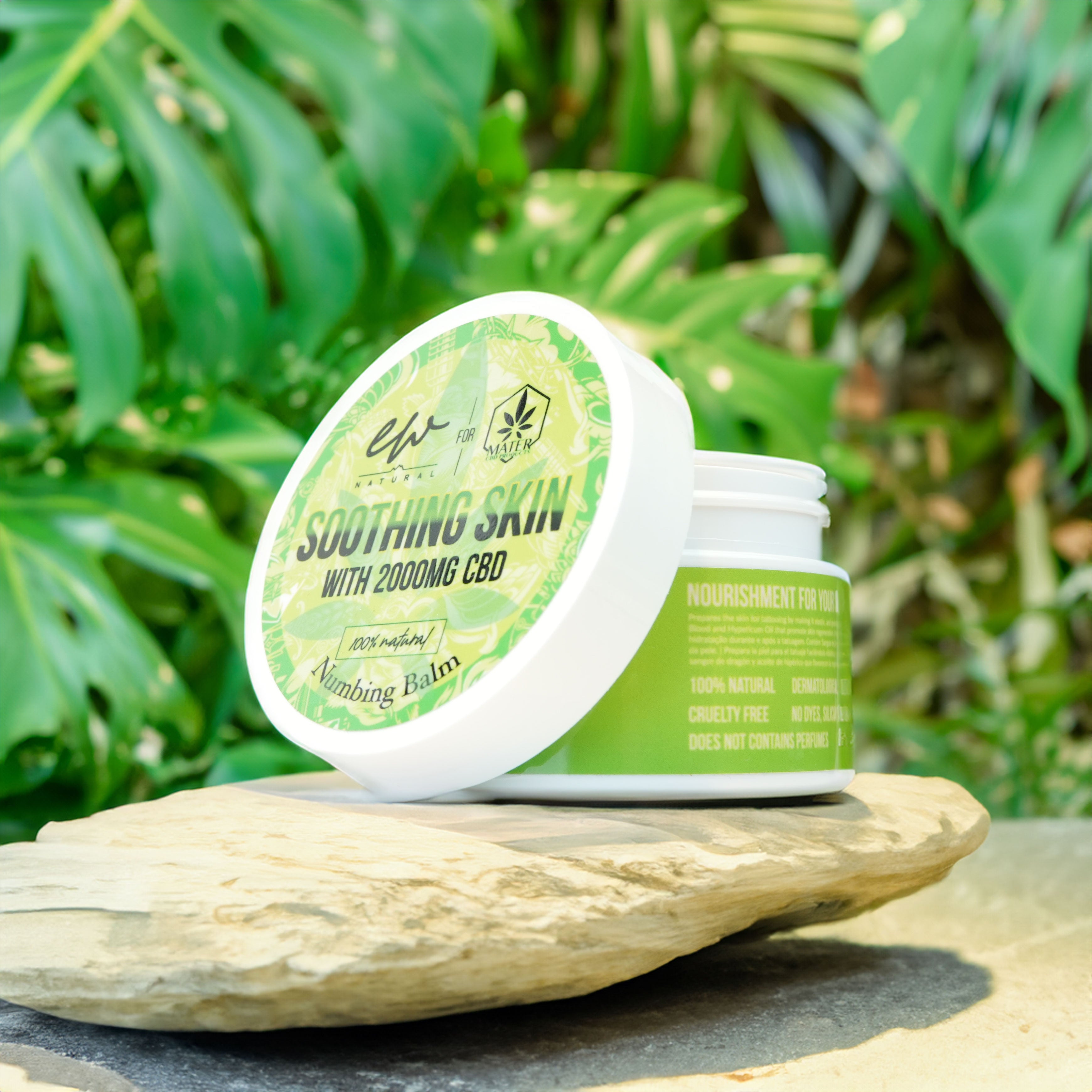 Baume Anesthésiant CBD  Tatouage 100% Bio & Végan Anesthésiant - 2000mg de CBD