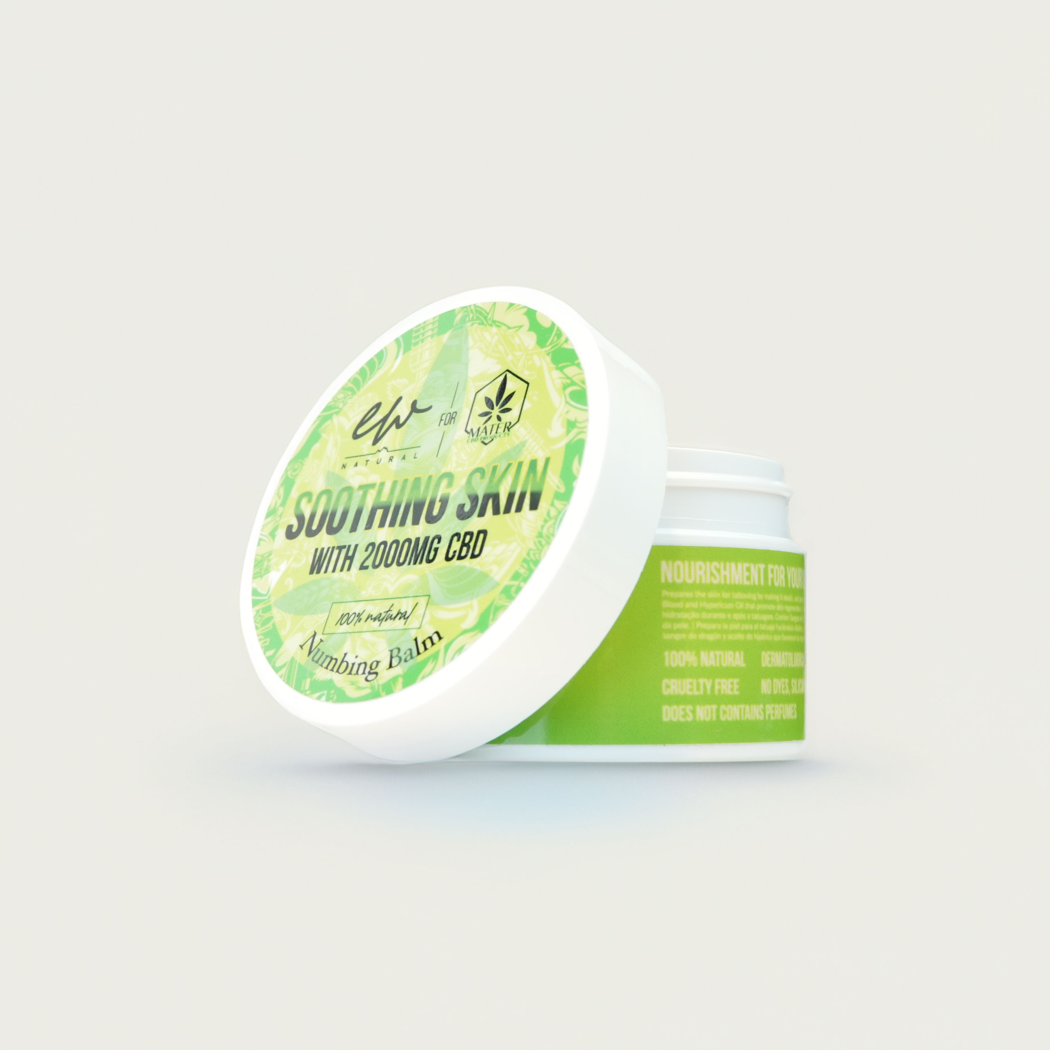 Baume Anesthésiant CBD  Tatouage 100% Bio & Végan Anesthésiant - 2000mg de CBD